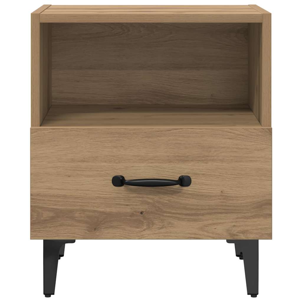 Bedside Cabinet with Drawer 2 pcs Artisan oak 40 x 35 x 47.5 cm
